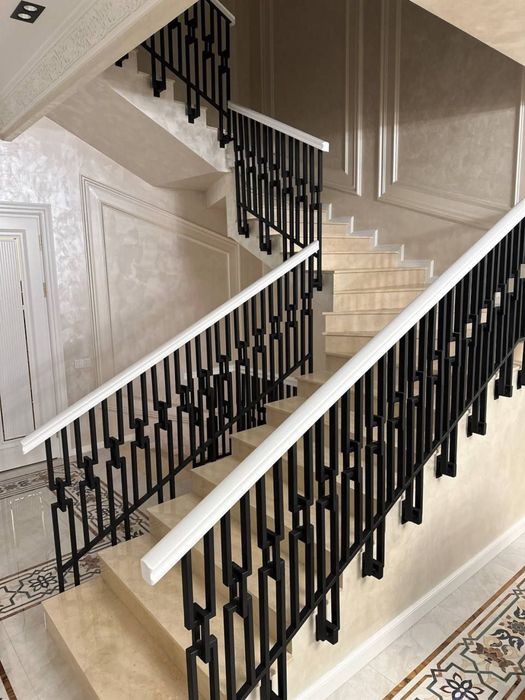 Перила в стиле хайтек и лофт