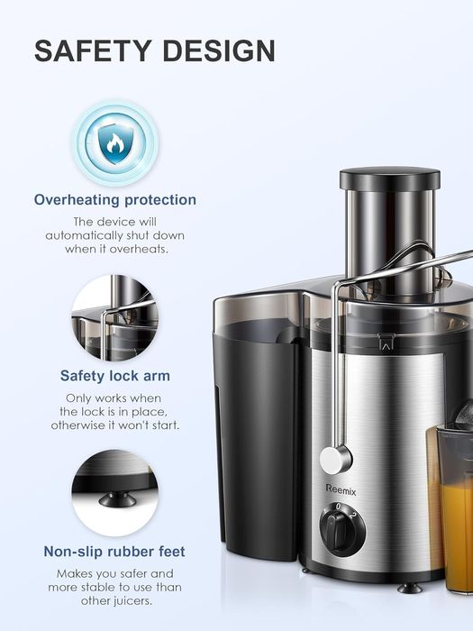 Промо! 500W Центробежна сокоизстисквачка 18000 об/мин, 2 скорости