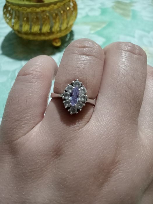 Серебро кольцо камень Аметист