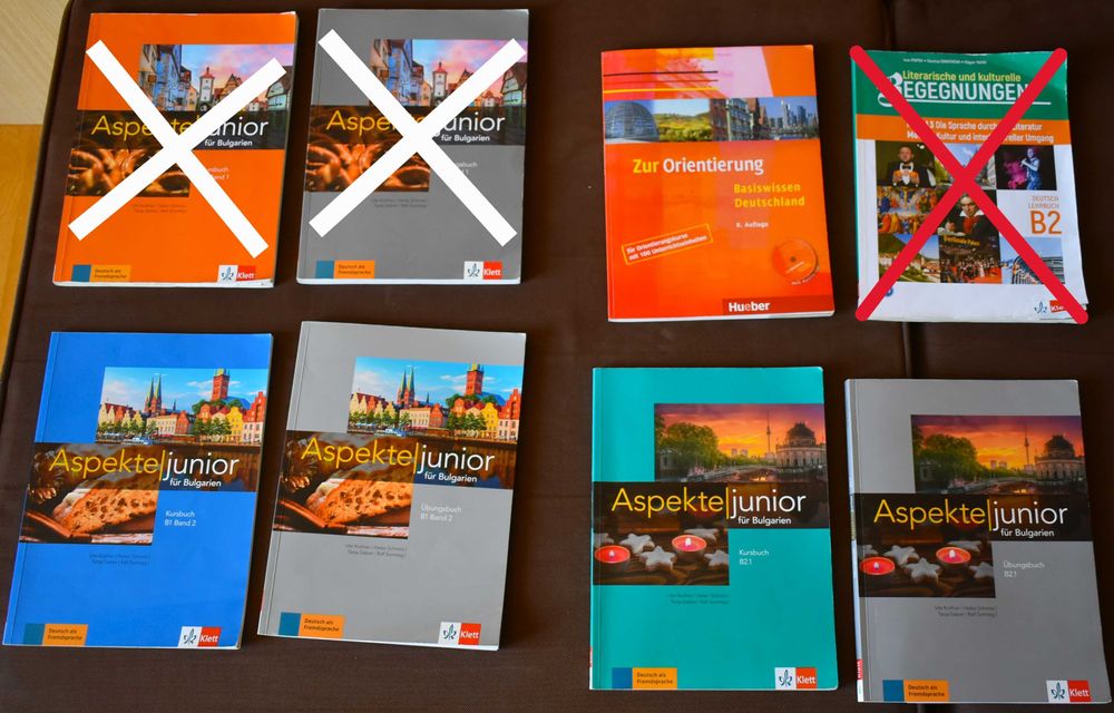 Учебници по немски Aspekte Junior ниво B1band2, B2,1; Zur Orientierung