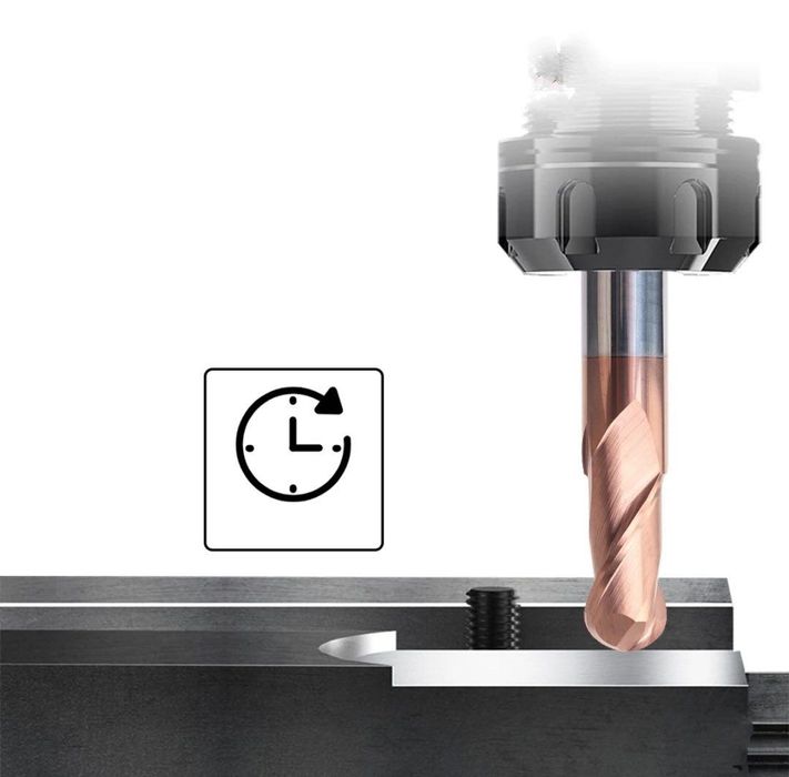 Твердосплавная концевая и сферическая радиусный фреза для металлaHRC60