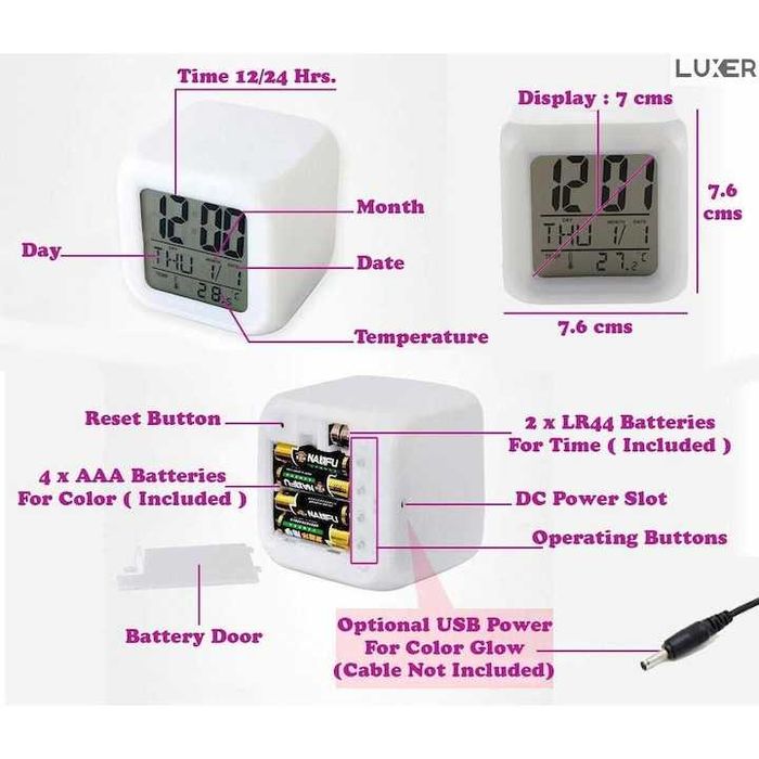 Светещ LED будилник/часовник