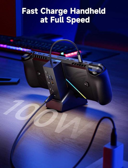 Докинг станция JSAUX 6в1 за Steam Deck ROG Ally X Legion Go (4K 120Hz)
