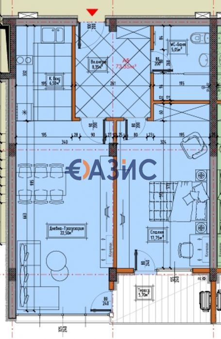 Продава се Двустаен апартамент в с. Кошарица, Област Бургас - 105 кв.м за 560 €/кв.м - Снимка #8
