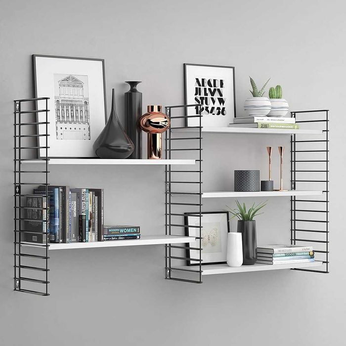 Tomado rafturi etajere perete sistem modular metal Adriaan Dekker