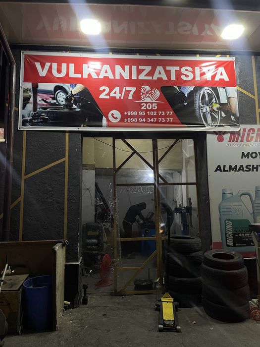 Vulkanizatsiya vizf xizmati 24/7 balon yamash