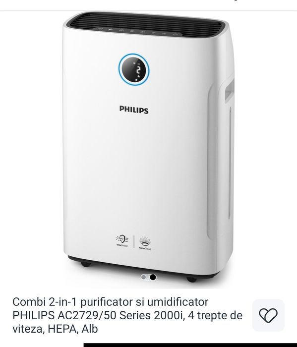 Purificator şi umidificator de aer AC2729/50