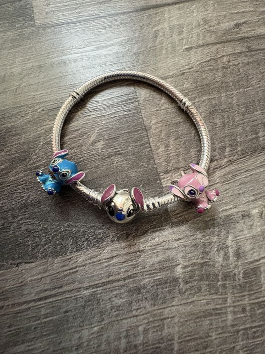Bratara tip pandora Angel&Stitch disney noua