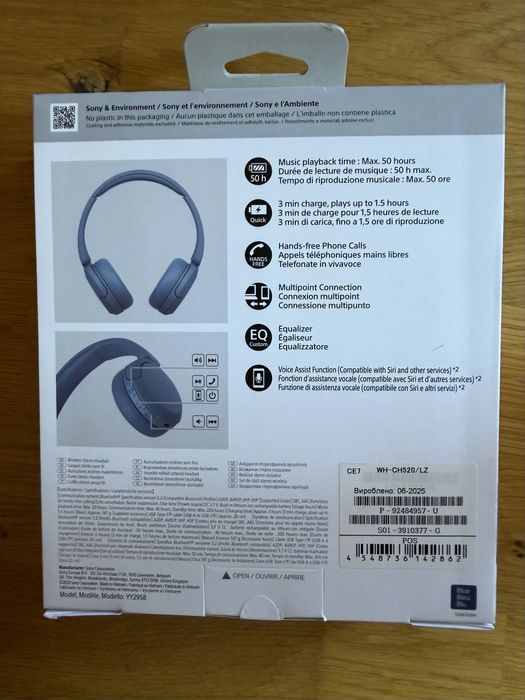 Casti On Ear Sony WH-CH520 (Sigilate)