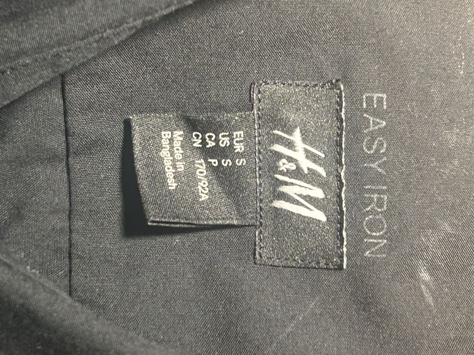 Cămașă Zara neagră slim fit, mânecă lungă, mărimea S