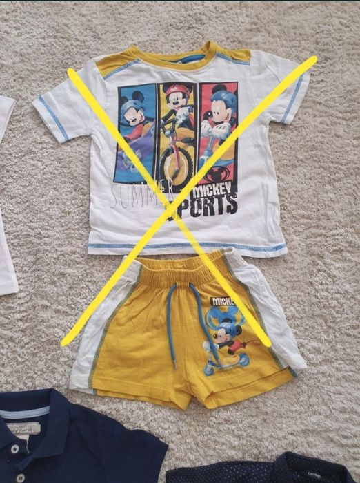 Lot tricouri si pantaloni scurti baieti, marimea 98/104, 3-4 ani