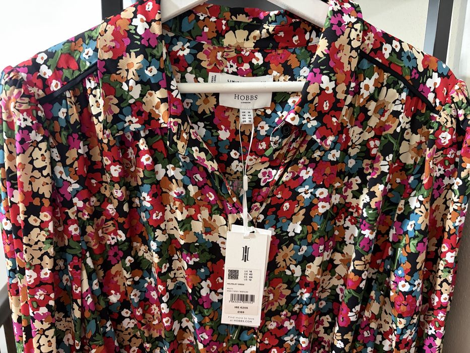 Rochie lunga Hobbs London vascoza marimea 16 UK noua cu eticheta