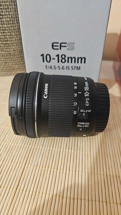 Обектив Canon EF-S 10-18mm f/4.5-5.6 IS STM в гаранция
