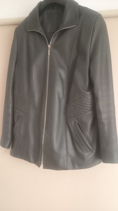 Haina piele dama, gri.