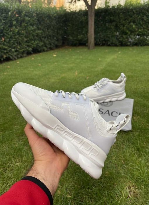 Adidasi Versace Chain Reaction Alb - Adidasi Unisex