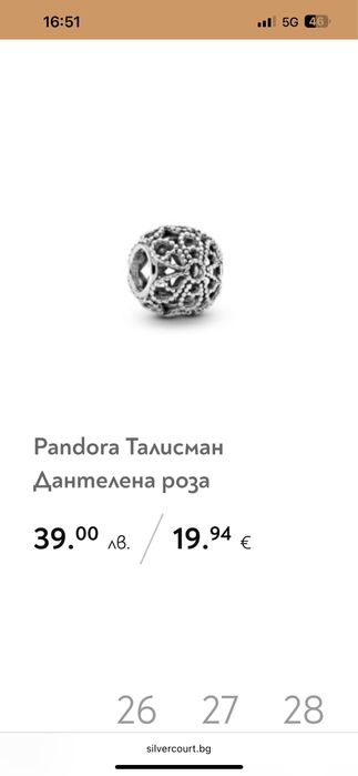 Pandora гривна и талисмани