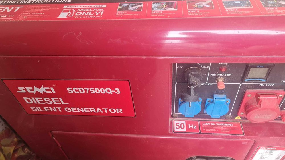 Generator Senci SC7500QATS trifazat si monofazat cu automatizare