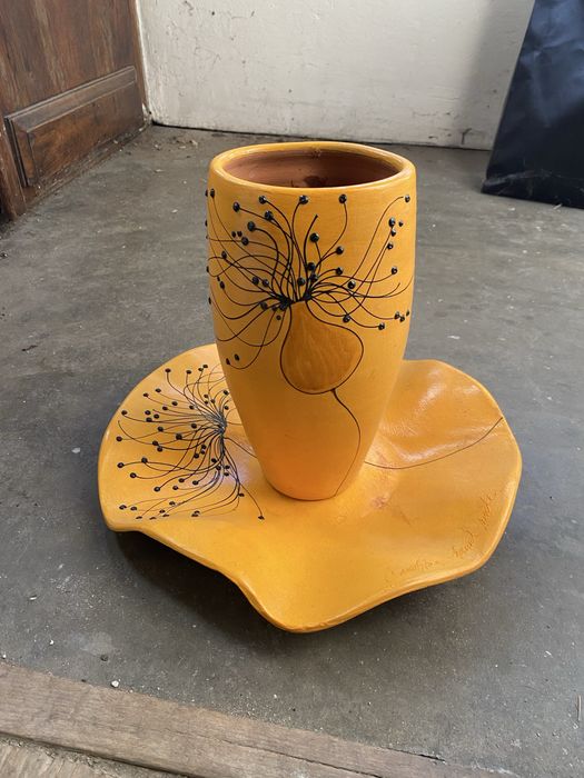 Vaza decorativa cu farfurie