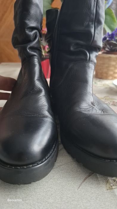 Cizme din piele cu blana