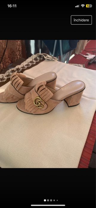 Saboti dama Gucci ,purtati de doua ori,verificati,