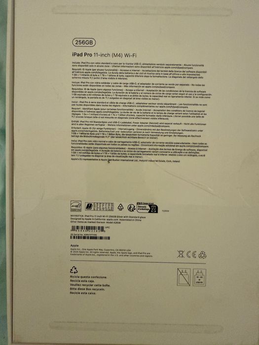 Ipad pro 11 M4 256