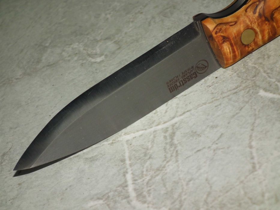 Nou Casström No.10 SFK Curly Birch cutit suedez bushcraft vánátoare otel Sandvik 14C28N