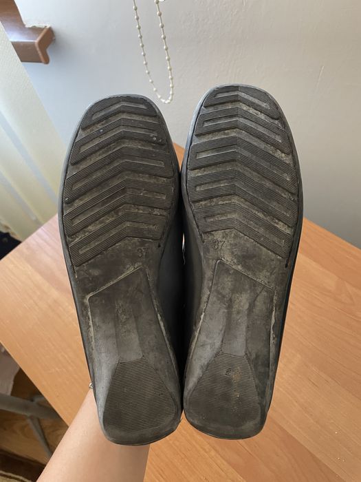 Pantofi damă din piele - bleumarin