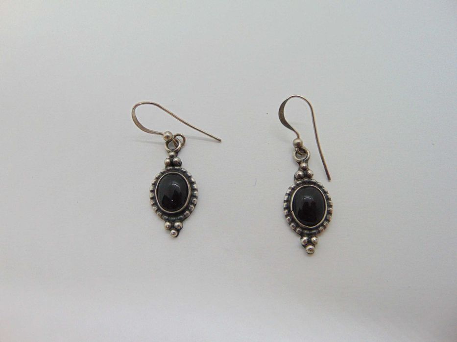 Cercei din argint cu onix