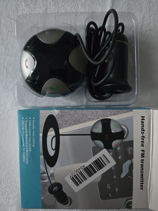 Modulator FM MP3 auto cu BT, microSD, microfon, încărcător USB, handsfree