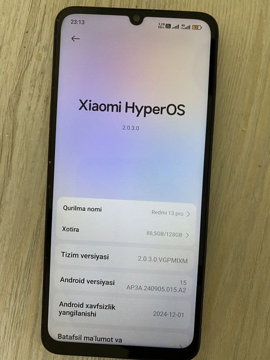 Redmi 13c qora rangda vapshe idealni