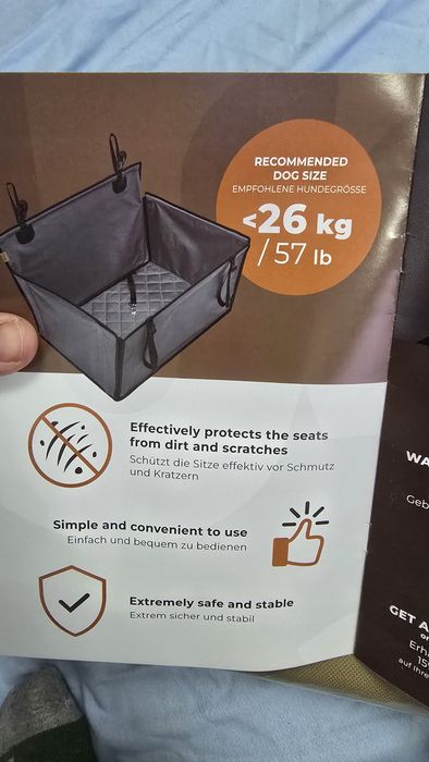 Scaun auto pentru câini < 26 kg