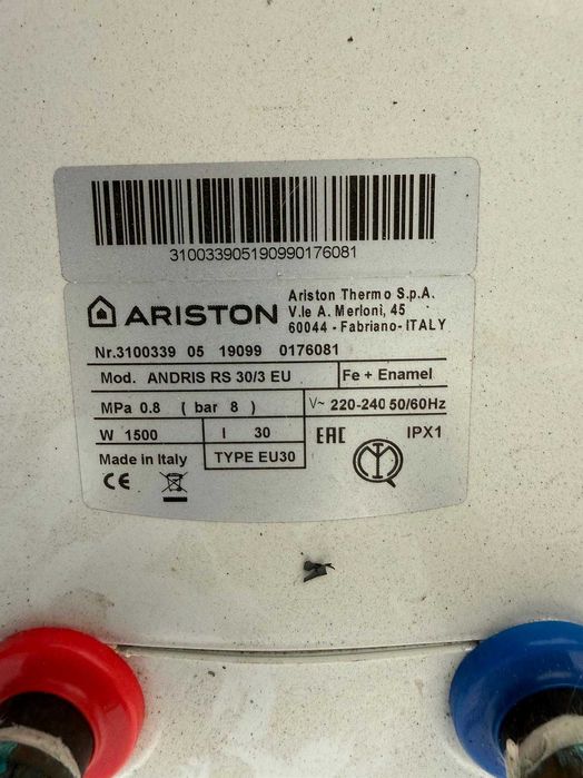Boiler Electric Ariston ANDRIS LUX 30 /5 EU Capacitate 30L 1500W