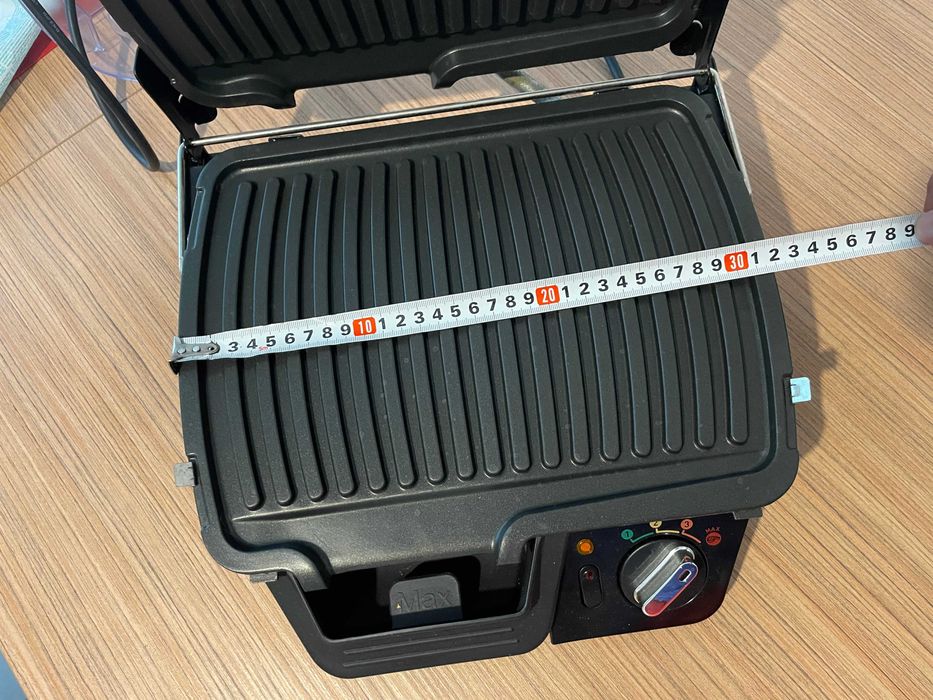 Gratar electric cu timer Tefal Super Grill 2000 W, 4 Nivele, Inox/Negru