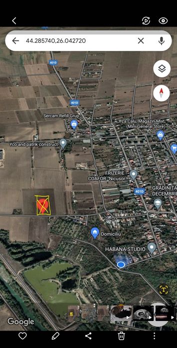 Teren 1 Decembrie  ilfov 3653mp 20 Euro MP