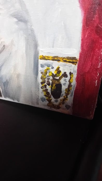 Рисувана  икона-картина.Авторска картина Папа Йоан  Павер ||.