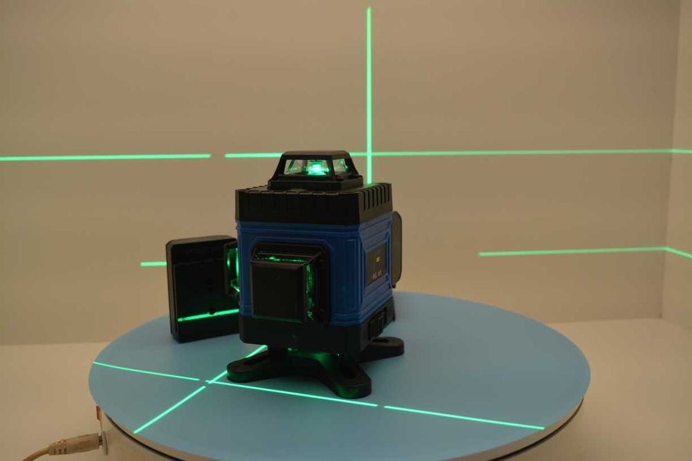 Superoferta CONTINE doi acumulatori litiu  Promo Nivela unda laser Verde 4D profesional fara telecomanda  Reducere Nivelă Laser kkamoon 16 linii 4D  f