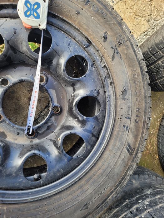 Jenți tabla Nissan Qashqai 5x130 cu cauciucuri iarna bune 205/65/15