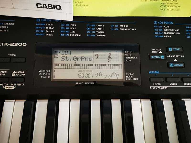 компютърна миди клавиатура CASIO CTK-2300 синтезатор с 5 октави плътни клавиши и USB
