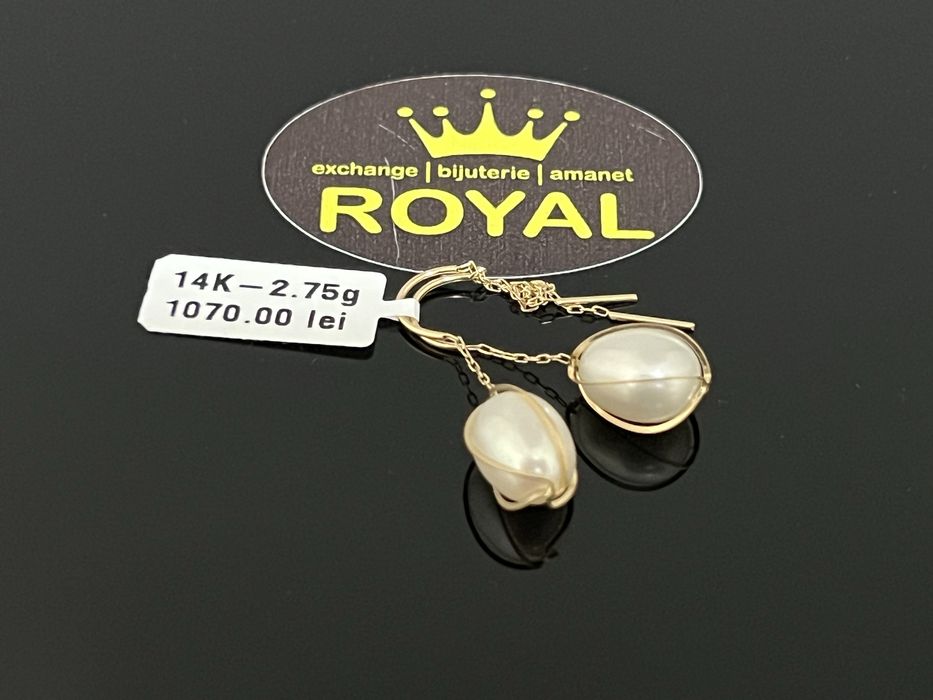 Bijuteria Royal CB : Cercei dama aur 14K  2,75 grame