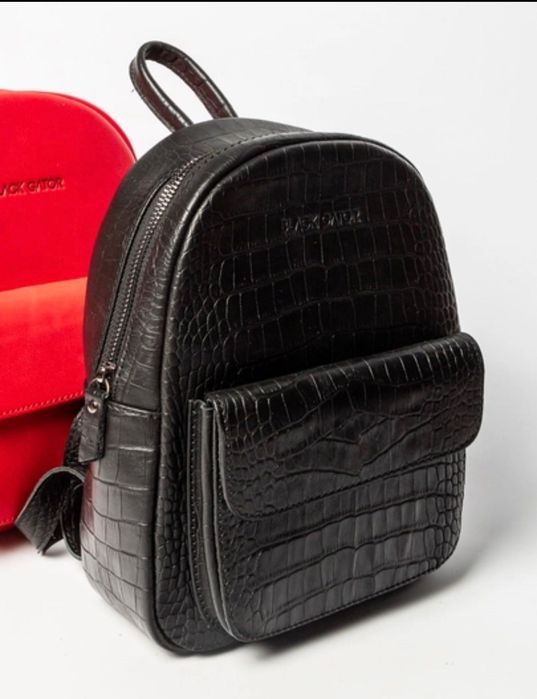 женский рюкзак из натуральной кожи Black Gator