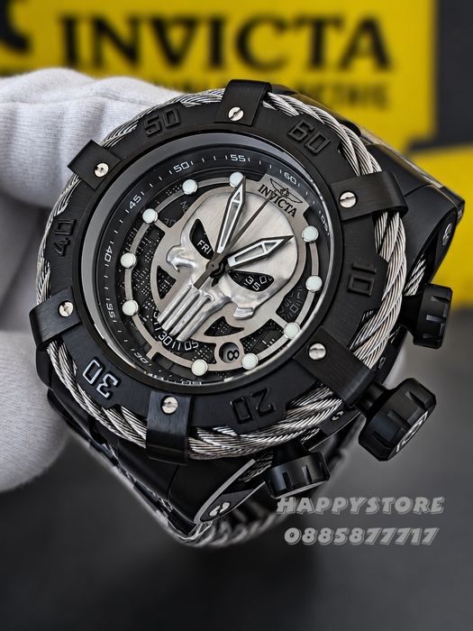 INVICTA Thunderbolt Punisher black 53 mm, Инвикта нов мъжки часовник