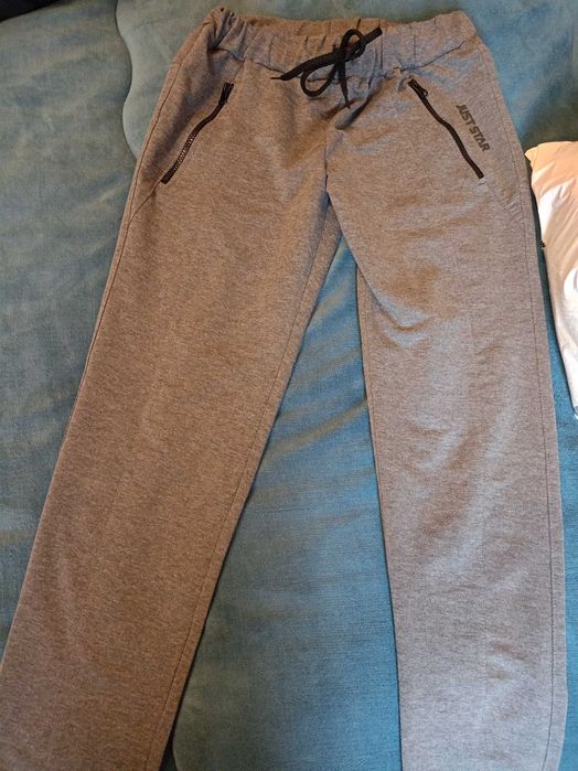 Кожен панталон черен и зелен клин кожен