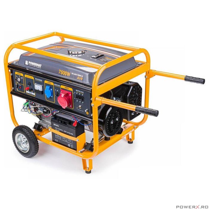 Generator curent electric 7500 W, 7.5 KW, 220 V, 380 V pornire la