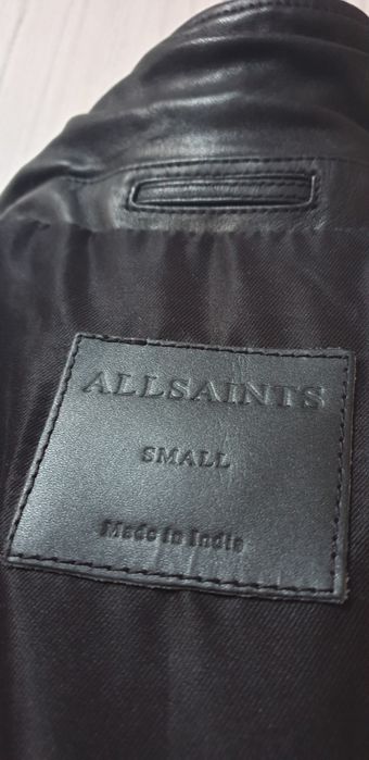 All Saints Crow Biker Leather Jacket Mens Size S ОРИГИНАЛ! Ест. кожа!