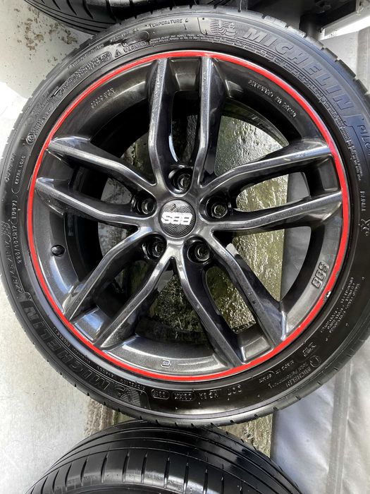 Джанти BBS 17” за BMW. Гумите си вървят с тях.