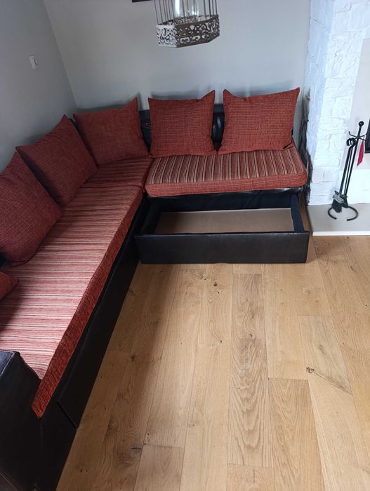 Ъглов диван с ракла и функция сън
