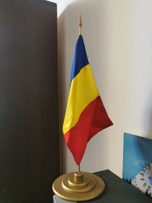 Steag Fanion Romania de birou / Steag de birou Romania
