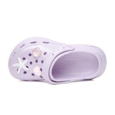 Детски кроксове / сабо лилави с брокат 29-34