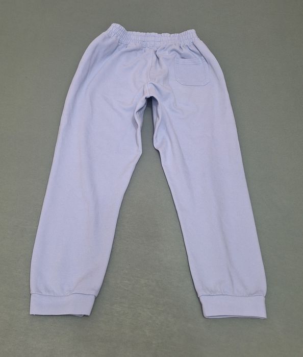 Moncler pantaloni trening din 100% bumbac, albastru deschis