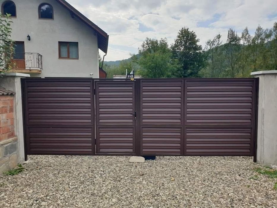 Garduri din panou stil jaluzele, din sipca metalica, tabla, plasa, BCA